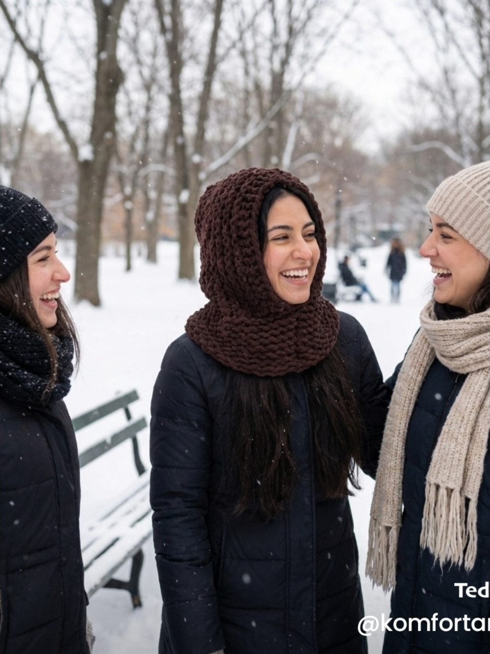 Chunky Knit Hooded Cowl